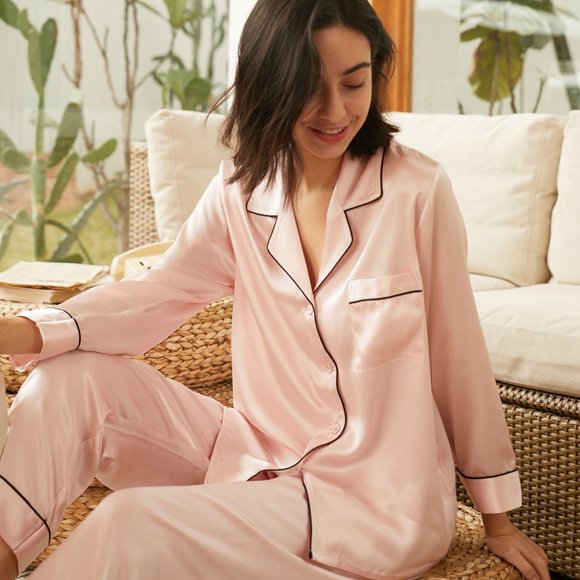 22MM Organic Silk Pajamas Button Down Pant Pick - Picture 5 of 6